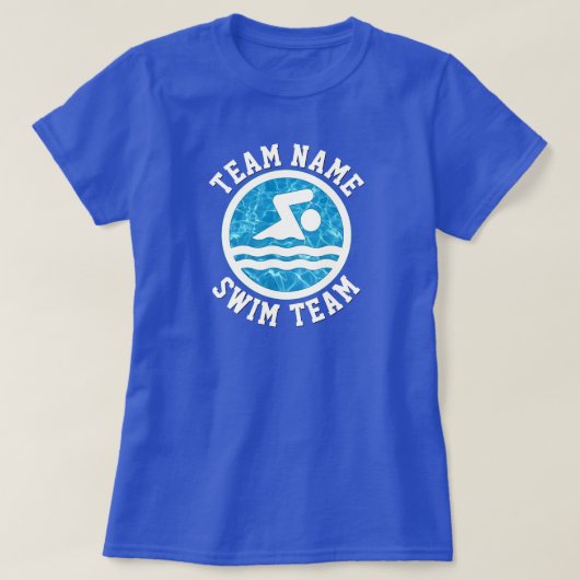 Für Frauen ist das Schwimmen und Tauchen Teamname T-Shirt (Design vorne)