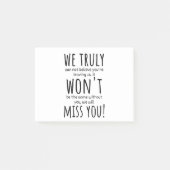 für Frauen verlassend Mitarbeiter, verlassend Mita Post-it Klebezettel (Vorderseite)