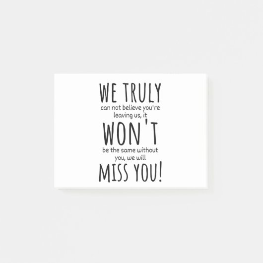 für Frauen verlassend Mitarbeiter, verlassend Mita Post-it Klebezettel (Vorderseite)