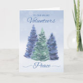 Für Freiwillige Ruhe mit Evergreen Trees Karte (Vorderseite)