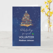 Für Freiwillige Weihnachtsbaum anpassbarer Name Karte (Gelbe Blume)