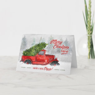 für Freund Vintage Classic Truck Weihnachten