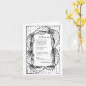 Für Freunde Grußkarte Karte (Gelbe Blume)