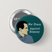 Für Frieden gegen Romney Knopf Button (Vorne & Hinten)