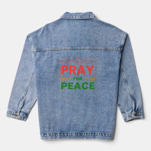 Für Frieden plädieren Jeansjacke (Rückseite)