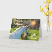 Für Friend Magical Day mit Unicorn Karte (Gelbe Blume)