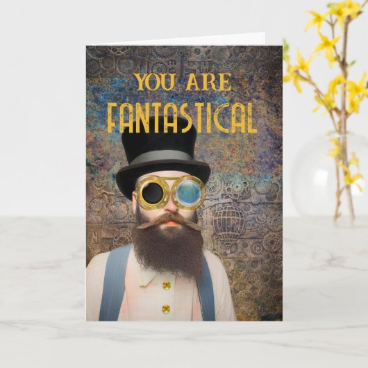 Für Friend Steampunk Freundschaftstag Karte (Gelbe Blume)