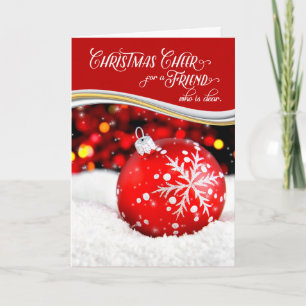 für Friend Weihnachten Cheer Red Snowflake Ornamen