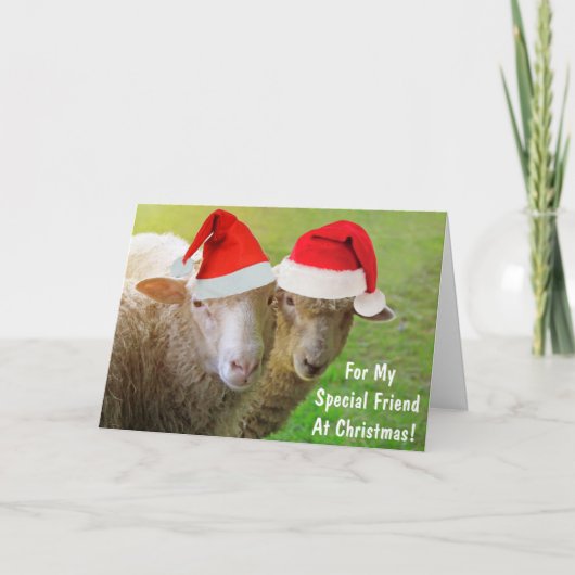 Für Friends Christmas Sheep Feiertagskarte (Vorderseite)