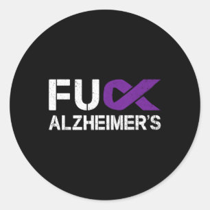 Für Fu Heimers Awareness Montag Lila Ribbon-Kampf Runder Aufkleber