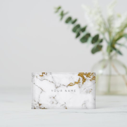 Für Gaayu Golden White Gray Marble Vip Visitenkarte (Stehend Vorderseite)