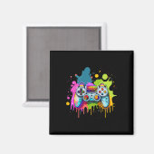 Für Gamer Paint Controller Gaming Apparel Video G Magnet (Vorderseite/Rückseite)