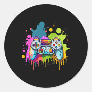 Für Gamer Paint Controller Gaming Apparel Video G Runder Aufkleber