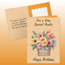 Für ganz besondere Tantchen Blume Orange Geburtsta