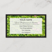 Für Gartenexperten und Naturdesigner Visitenkarte (Rückseite)