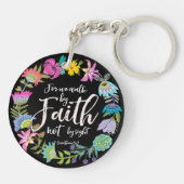 Für gehen uns durch Glauben nicht durch Anblick, Schlüsselanhänger (Rückseite)