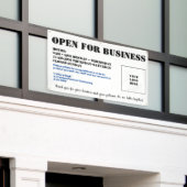 Für Geschäftsbanner offen nach außen anpassen Banner (Äußeres Gebäude)