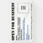 Für Geschäftsbanner offen nach außen anpassen Banner (Vertikal)