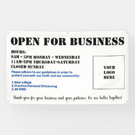 Für Geschäftsbanner offen nach außen anpassen Banner