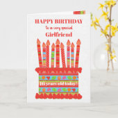 Für Girlfriend Custom Age Birthday Cake Card Karte (Gelbe Blume)