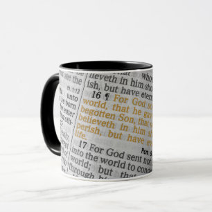 FÜR GOD SO LIEBTE DIE WELT John 3:16 Goldbriefe Tasse