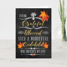 für Godson Erntedank Blessing Chalkboard Feiertagskarte