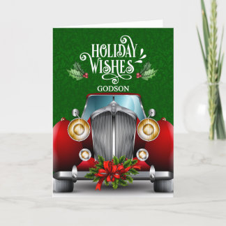 für Godsons Red Classic Car Weihnachten