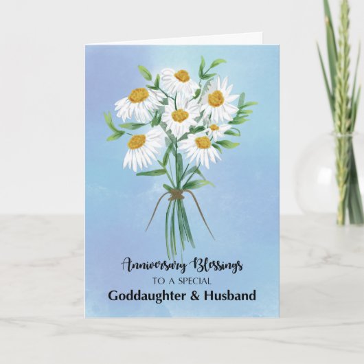 Für Godtochter und Ehemänner zum Hochzeitstag Karte (Vorderseite)
