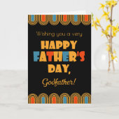 Für Godvater Vatertag Deko Style on Black Karte (Gelbe Blume)