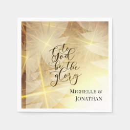 Für Gott sei der Ruhm Weihnachten Gold Treppen Ste Serviette