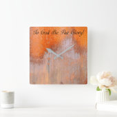 Für Gott sei die Ruhmesuhr Quadratische Wanduhr (Zuhause)