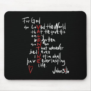 Für Gott so geliebt die Welt Jesus ist mein Valent Mousepad