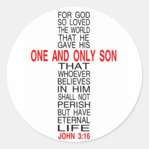 Für Gott so liebte die Welt Aufkleber