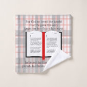 Für Gott so liebte die Welt Badhandtuch Set (Waschlappen)