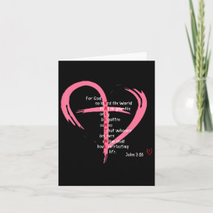 Für Gott so liebte die Welt Christliche Valentine Karte
