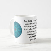 Für Gott so liebte die Welt ... John 3:16 Kaffeetasse (Vorderseite Links)