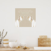 Für Gott so liebte die Welt JOHN 3-16 Poster (Küche)