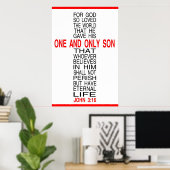 Für Gott so liebte die Welt Poster (Heimbüro)