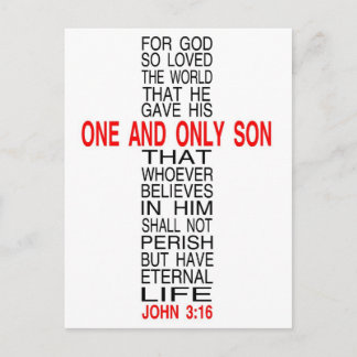 Für Gott so liebte die Welt Postkarte