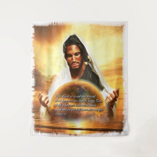 Für Gott so liebte die Welt. Wandteppich (Vorderseite)