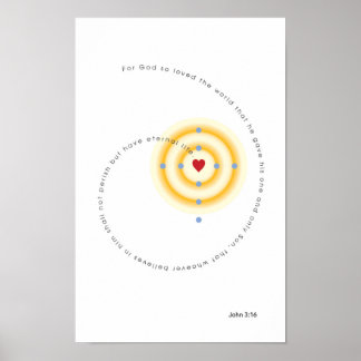 Für Gott so liebte Weltplakat Poster