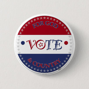 Für Gott und Land ABSTIMMUNG Button