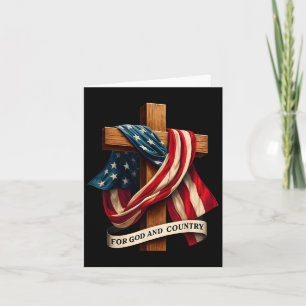 Für Gott Und Land Kreuz Christlich Patriotischer J Karte