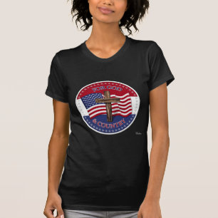 Für Gott und Land - Kreuz mit 50 Sternen US-Flagge T-Shirt
