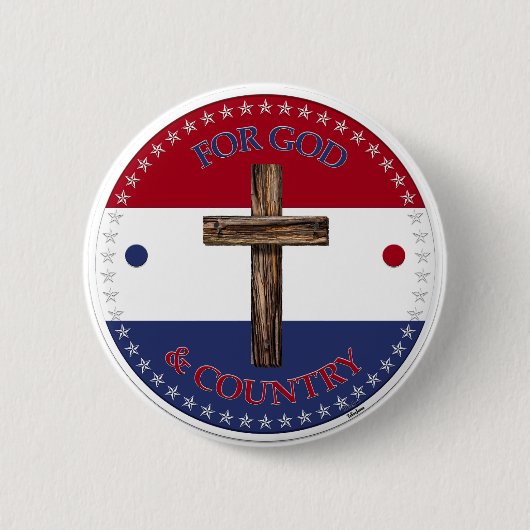 Für Gott und Land mit Kreuz Button (Vorderseite)