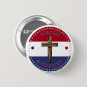 Für Gott und Land mit Kreuz Button (Vorne & Hinten)