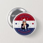 Für Gott und Land Uncle Sam Button (Vorne & Hinten)