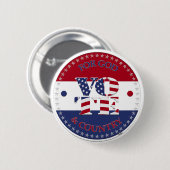 Für Gott und Land USA Flag V O T E! Button (Vorne & Hinten)
