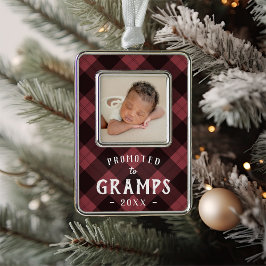 Für Gramps befördert | Foto Grandpa Rahmen-Ornament Silber