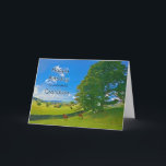 Für Grandson eine Pastorallandschaft Geburtstagska Karte<br><div class="desc">Ein ruhiges Gemälde,  das Landschaftsfelder zeigt. Pferde und Schafe grasen friedlich unter einem Baum. Die Sonne singt von einem blauen Himmel mit flauschigen weißen Wolken. Das Bild zeigt den Lake District in Großbritannien. Copyright Norma Cornes</div>